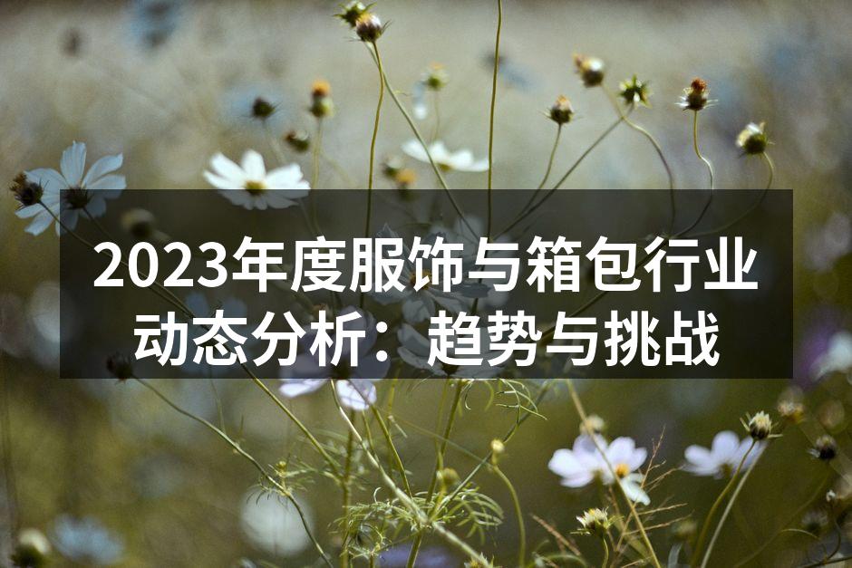 2023年服饰行业趋势分析